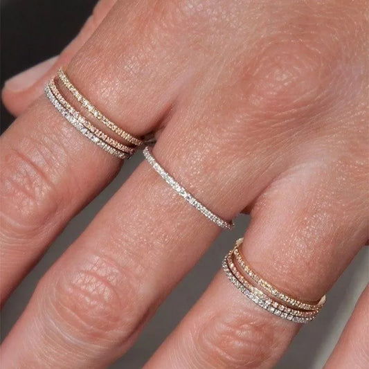 Delicate Crystal Rings